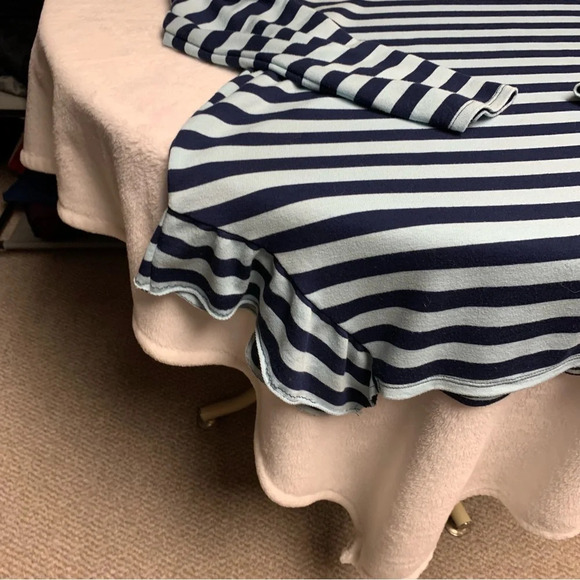 Lane Bryant green/blue bold striped tunic top size 14/16 cute hem - Picture 5 of 6